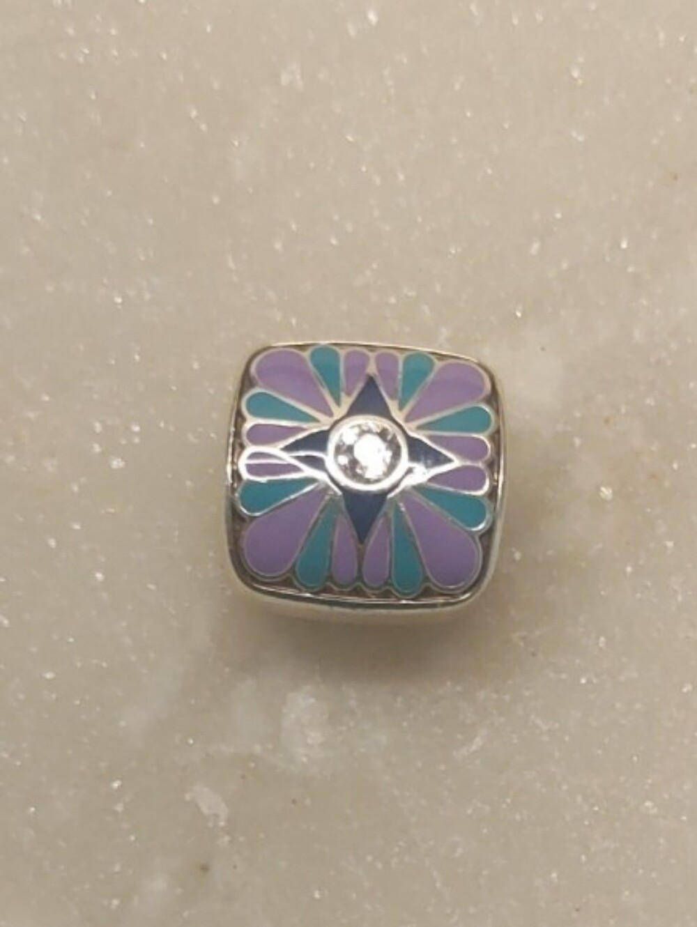 NEW! Brighton Casablanca Jewel Charm Bead Crystal Turquoise Purple Blue Hues - Picture 1 of 9